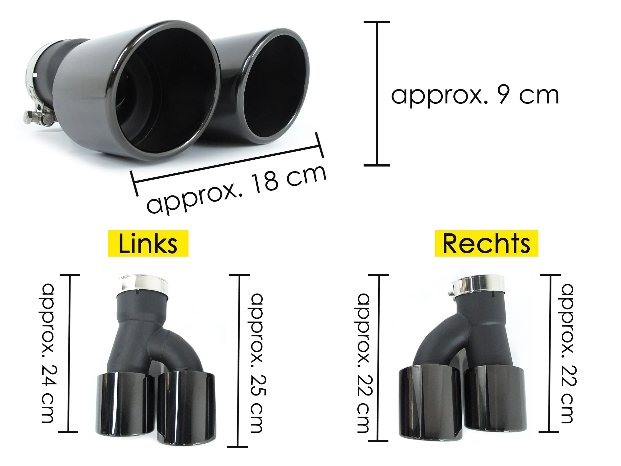 MP Style Gloss Black Diffuser + Twin Exhaust Tips For BMW G30 530i 540i M Sport 2017–2023 - Image 16