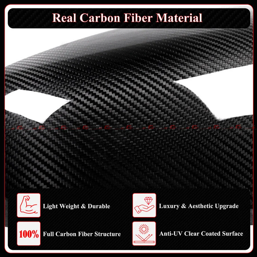 Direct Add-On For 2016-2025 Tesla Model X Full Carbon Fiber M Horn Style Side Mirror Caps Covers - Image 5