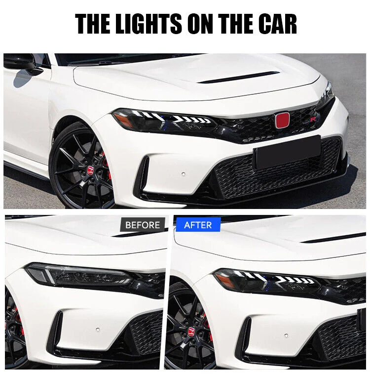 Dragon-Style LED Sequential Headlights for Honda Civic 2022-2024 DRL Assembly - Image 4