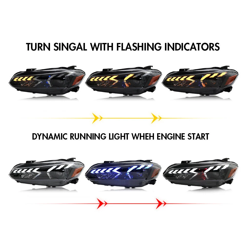 Dragon-Style LED Sequential Headlights for Honda Civic 2022-2024 DRL Assembly - Image 7