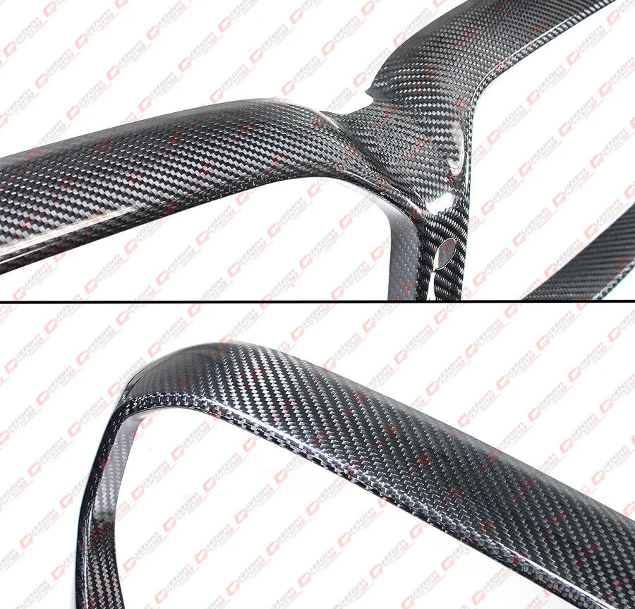 Dry Carbon Fiber Front Air Duct Vent Cover Trim & Front Grille Outline Frame For 2021-2023 BMW F90 M5 LCI - Image 3