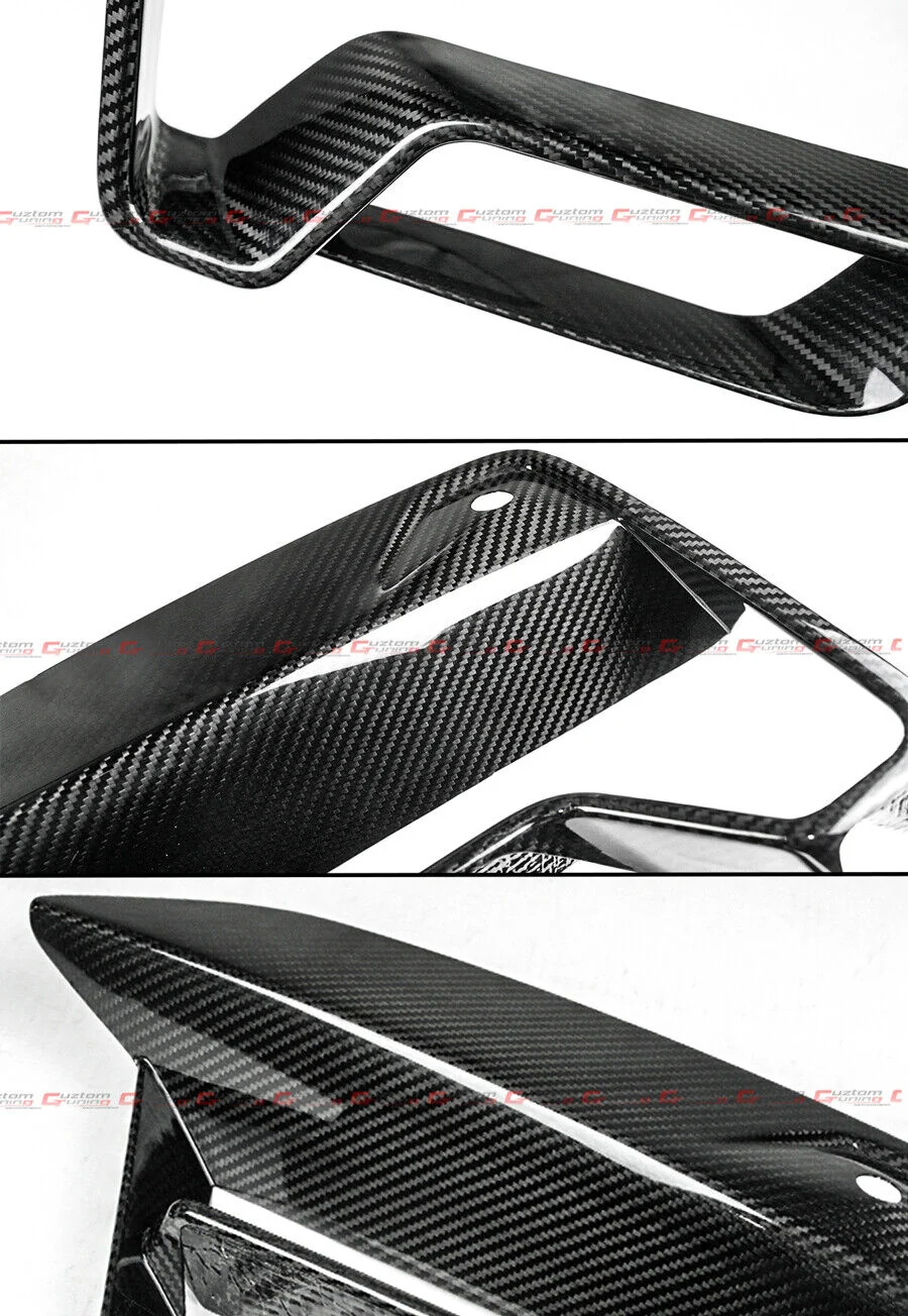 Dry Carbon Fiber Front Bumper Air Duct Inlet Vent Trims Cover For 2021-2023 BMW F90 M5 LCI - Image 4
