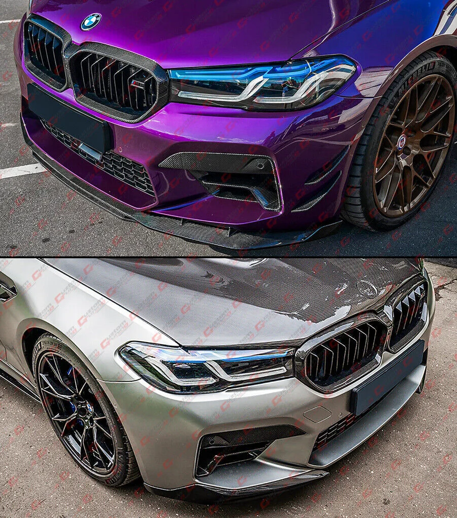 Dry Carbon Fiber Front Bumper Air Duct Inlet Vent Trims Cover For 2021-2023 BMW F90 M5 LCI - Image 6