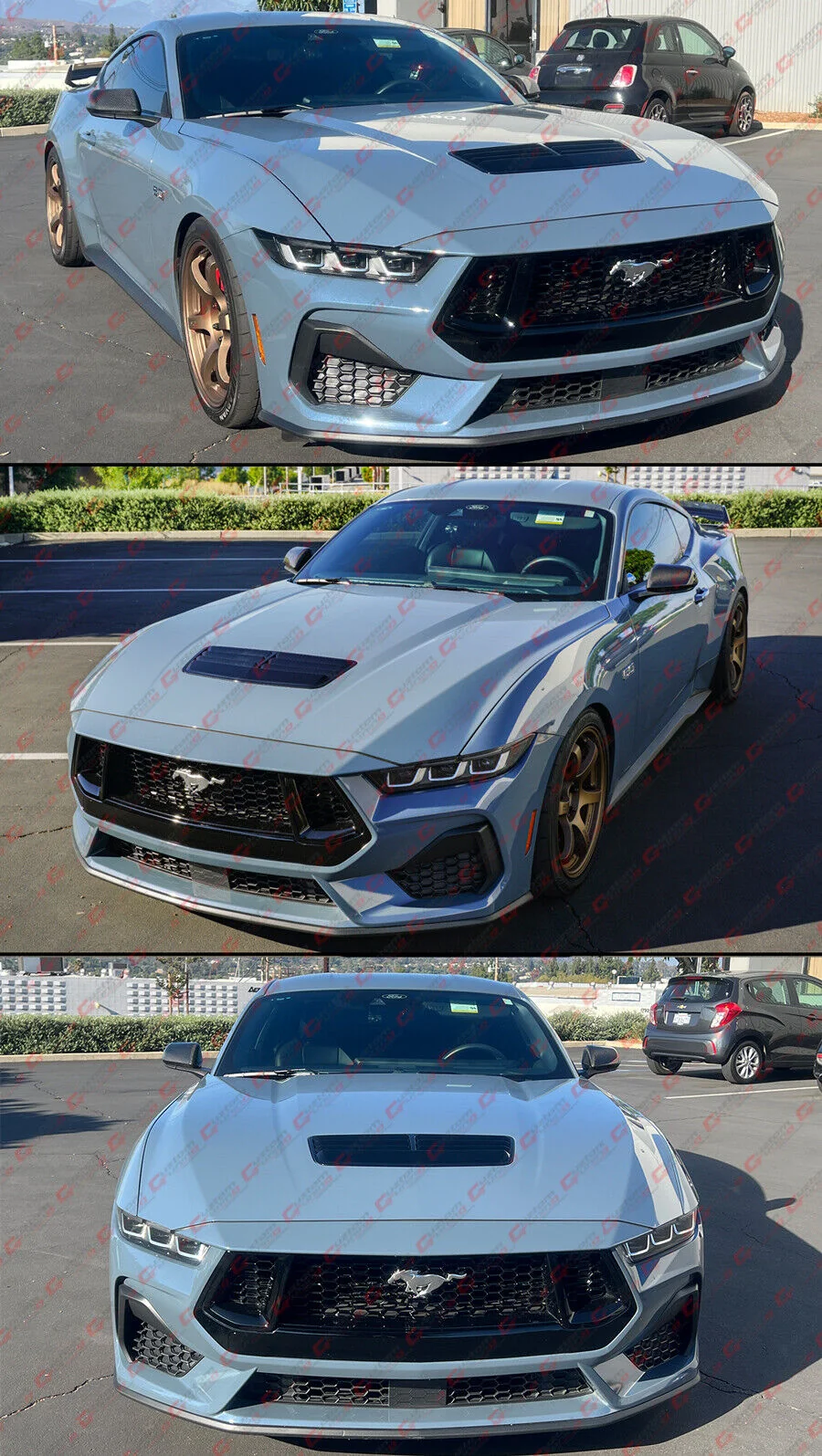 Dry Carbon Fiber Side Mirror Cover Caps Overlay w/o Lights For 2024-2025 Ford Mustang Coupe - Image 3