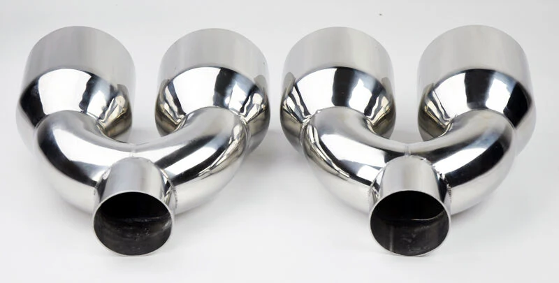 Dual 4" Quad Chrome Muffler Pipe Exhaust Tips Fits Audi S5 2008-2016 - Image 3