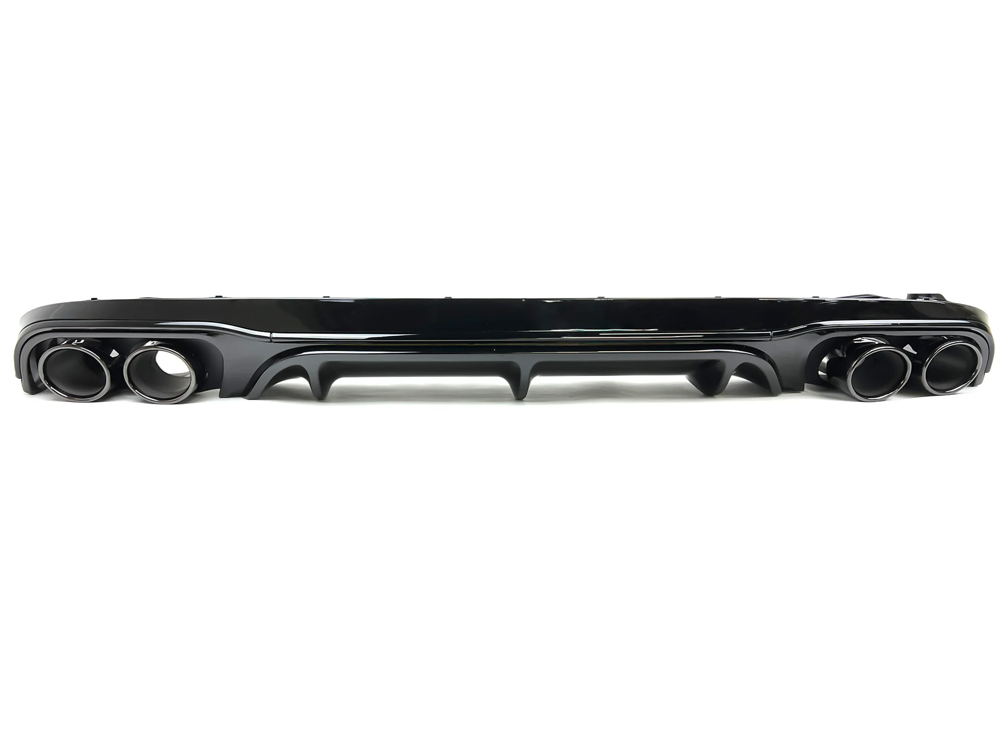 Gloss Black Rear Diffuser w/ Exhaust Tips For Mercedes E-Class C238 E300 E450 Coupe AMG Bumper - Image 4