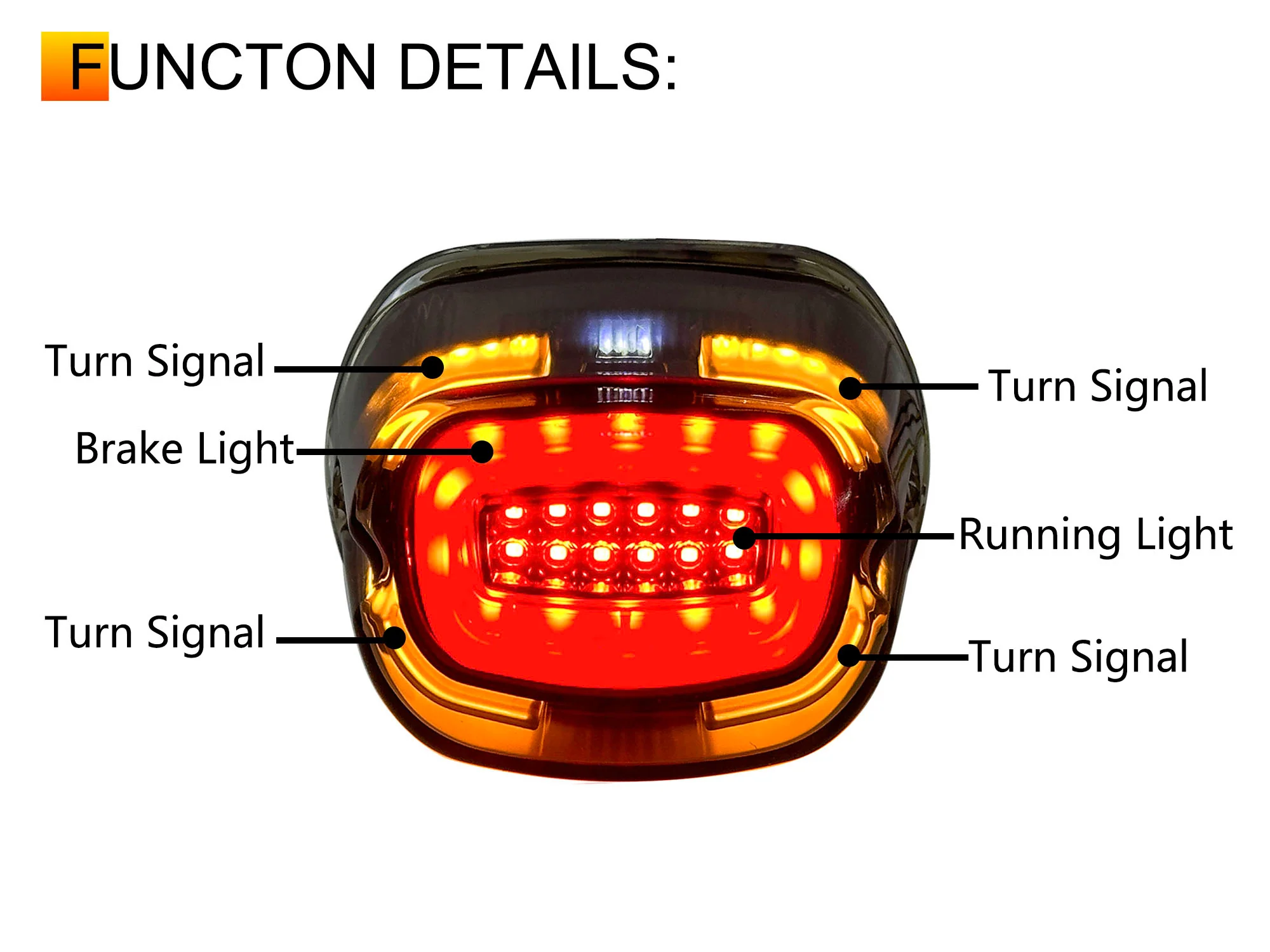 Eagle Lights Layback LED Tail Light Brake & Turn Signal for Harley Softail Sportster - Image 16