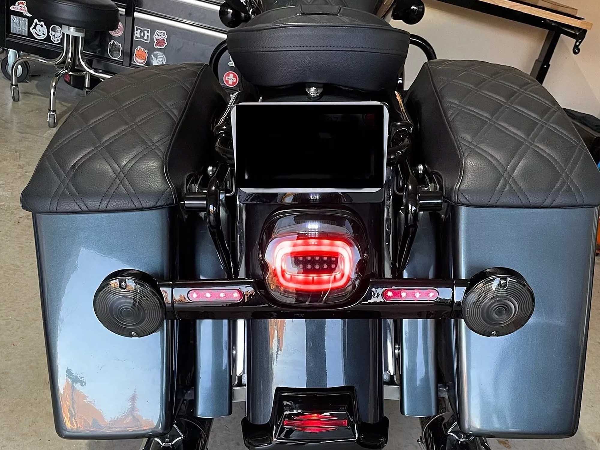 Eagle Lights Layback LED Tail Light Brake & Turn Signal for Harley Softail Sportster - Image 3
