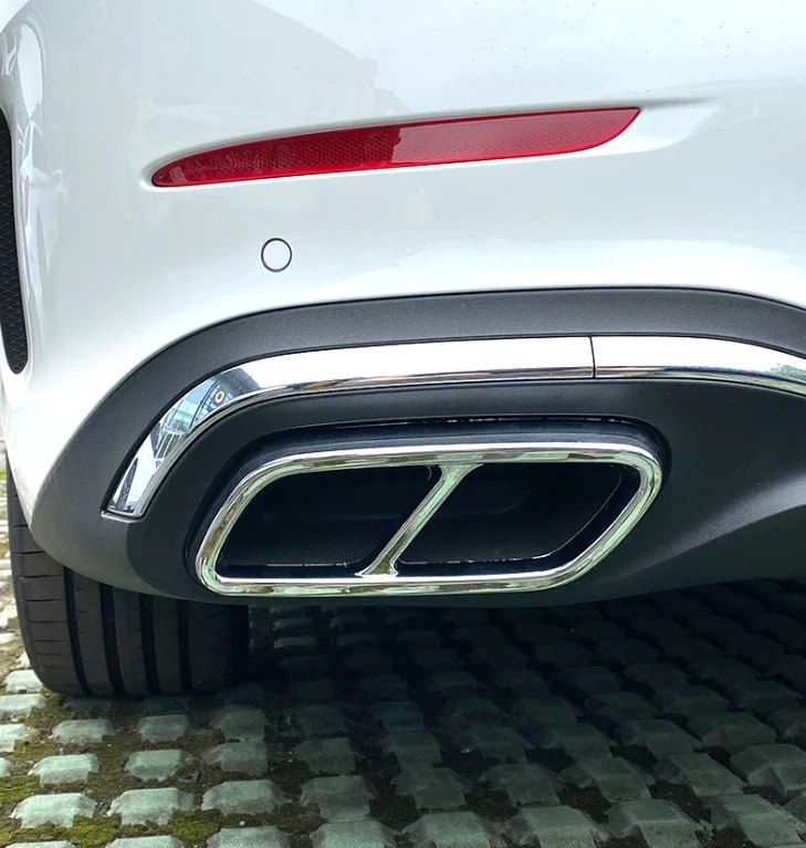 For 2022-2023 Mercedes Benz C Class W206 Chrome Rear Exhaust Pipe Cover Trims - Image 2