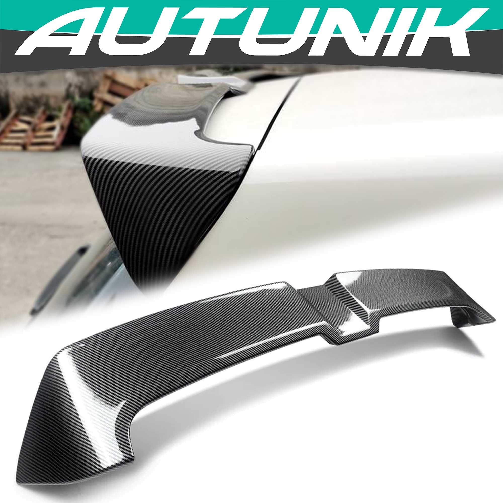 Carbon Look Rear Roof Spoiler Wing For 2008-13 VW Golf 6 MK6 GTI R