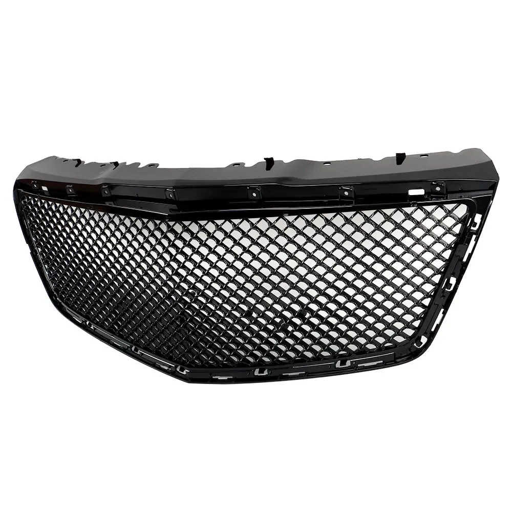 Gloss Black Honeycomb Front Upper Grille for Cadillac CTS Sedan 2014-2019 - Image 5