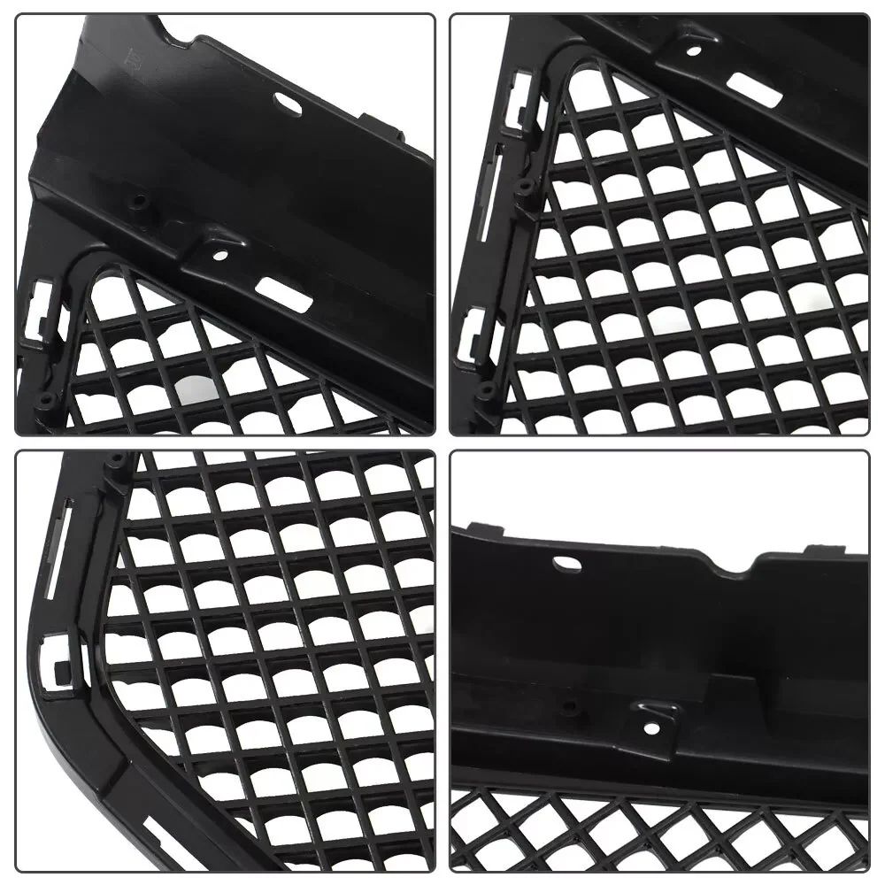 Gloss Black Honeycomb Front Upper Grille for Cadillac CTS Sedan 2014-2019 - Image 9