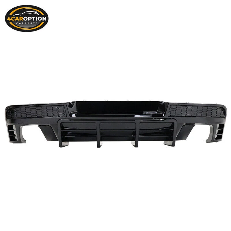 Fits 2014 2015 Chevrolet Camaro Ikon Style Rear Diffuser Bumper Lip Spoiler Gloss Black PP - Image 3