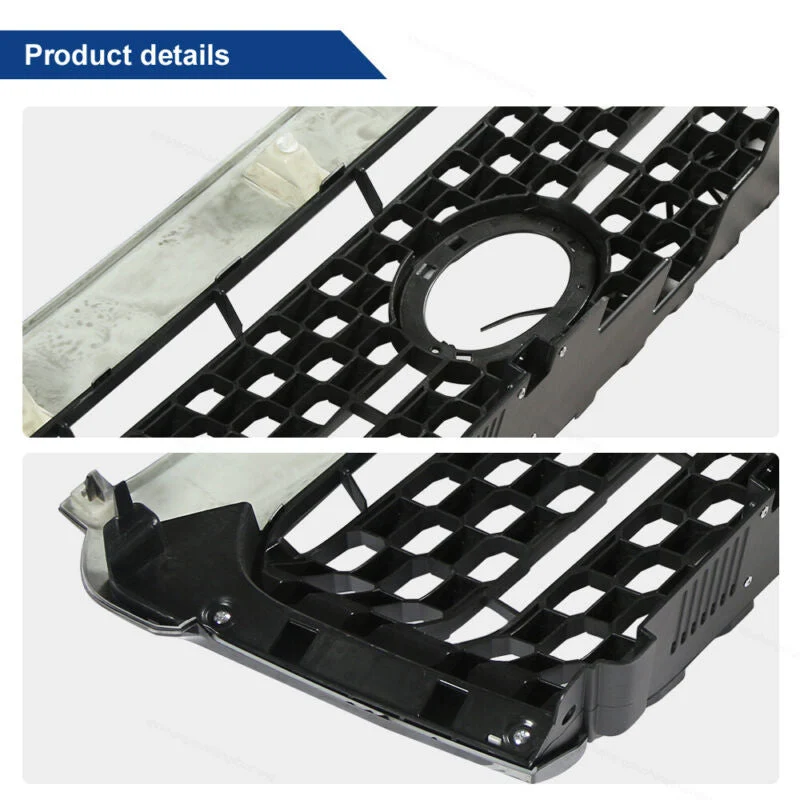 Gloss Black Fit for 2014-2021 Toyota Tundra Front Grille & Hood Bulge Molding - Image 8