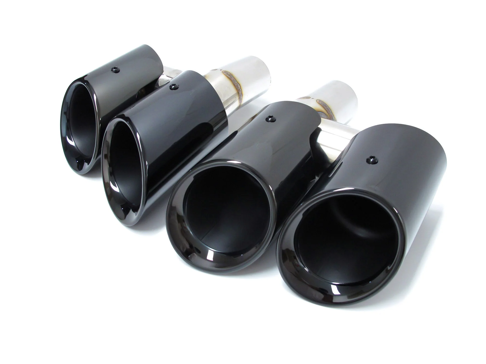 Black Chrome Brushed Exhaust Tips Tailpipe For Porsche 970 Panamera 2010-2013 et167 - Image 7