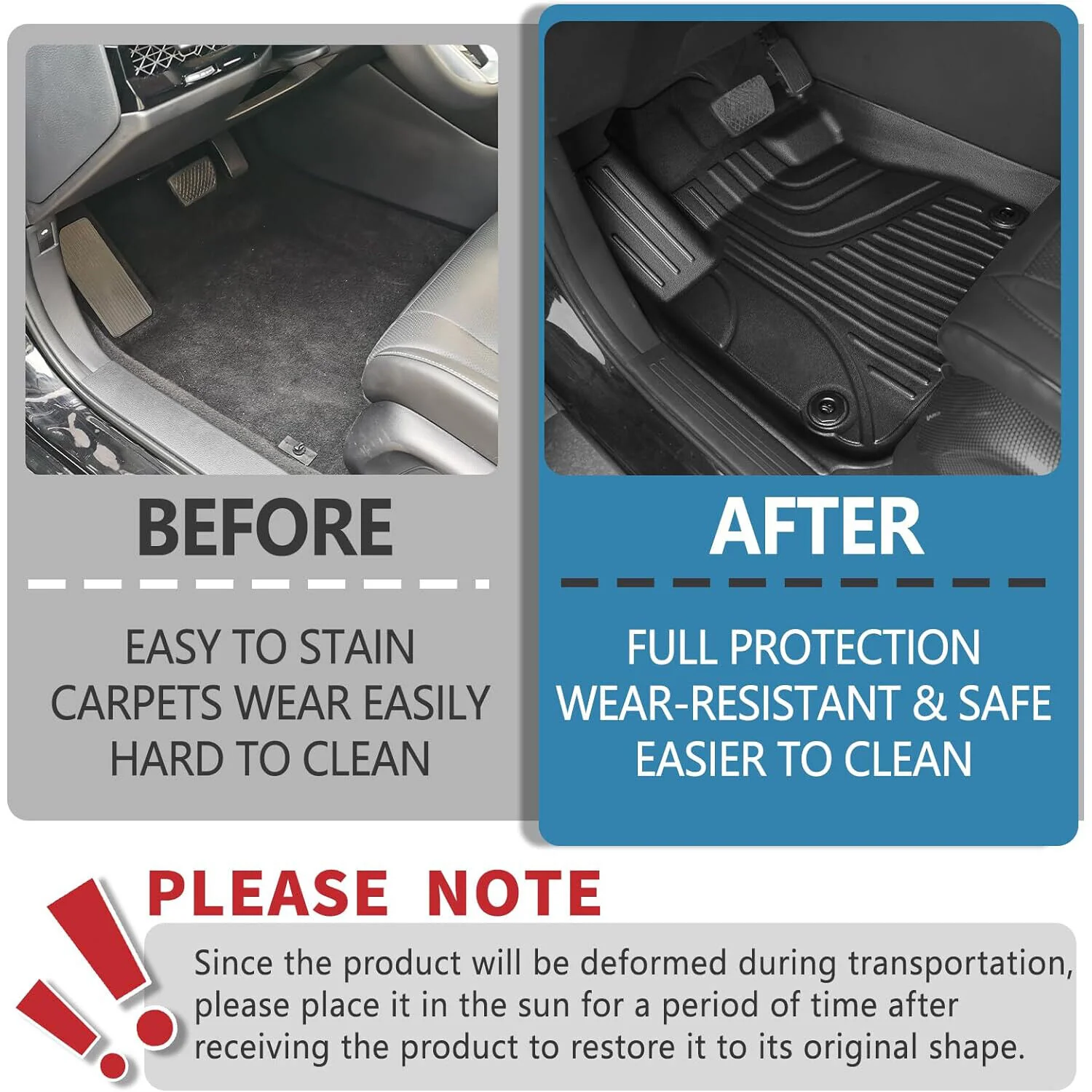 Floor Mats Liners Carpet Protector For 2017-2024 Audi Q7 All Weather Rubber - Image 5