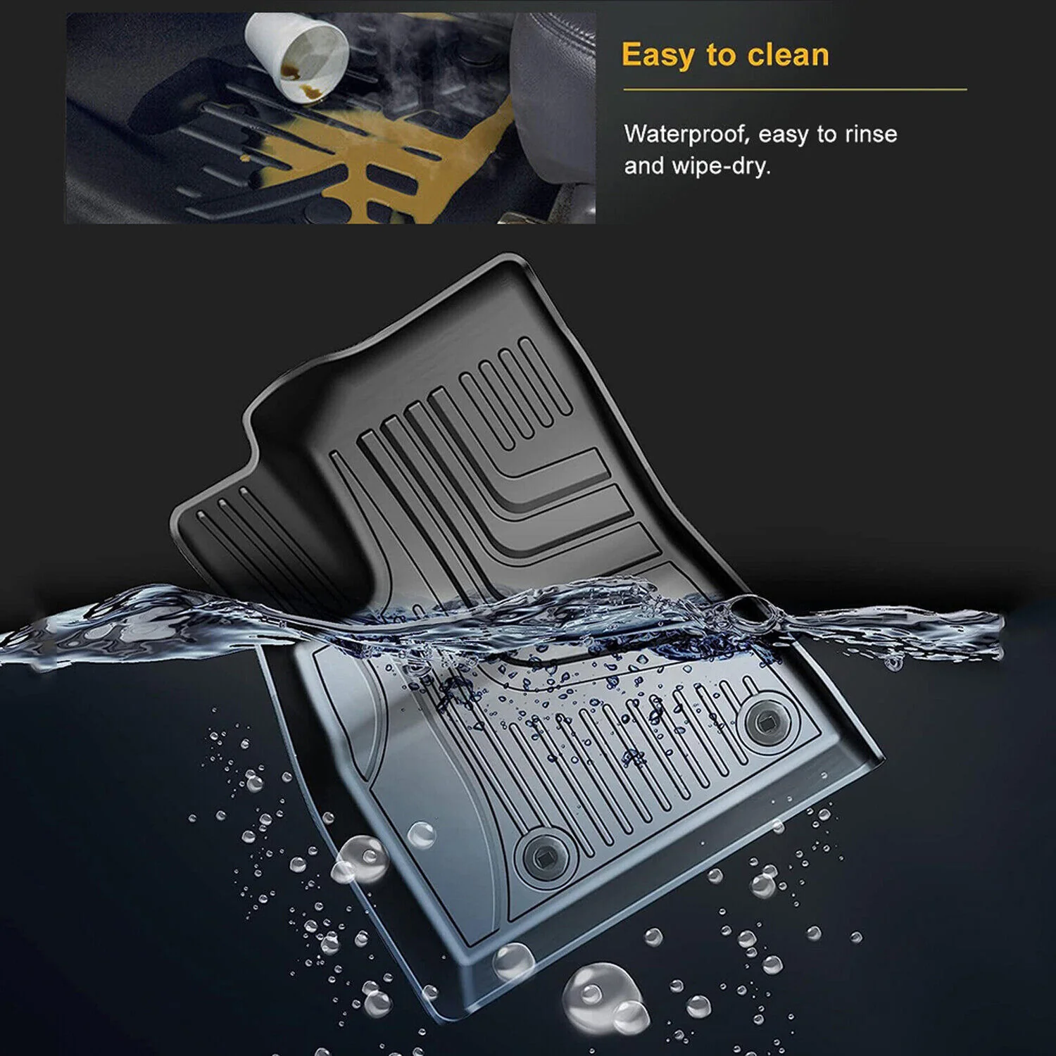 Floor Mats Liners Carpet Protector For 2017-2024 Audi Q7 All Weather Rubber - Image 8