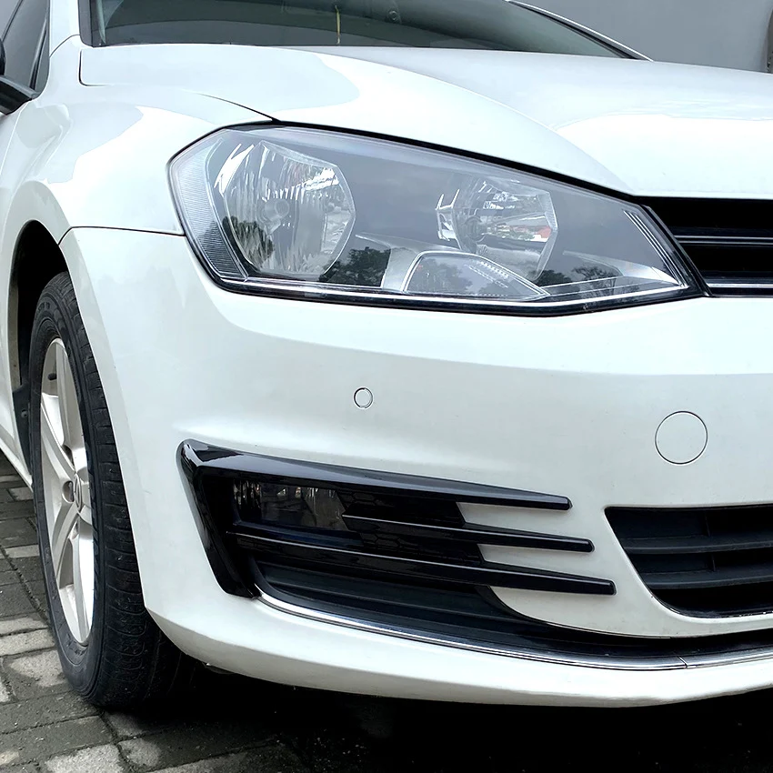 Fog Light Bumper Vent Trim For VW Golf 7 MK7 TSI TDI 2013–2016 Gloss Black - Image 2