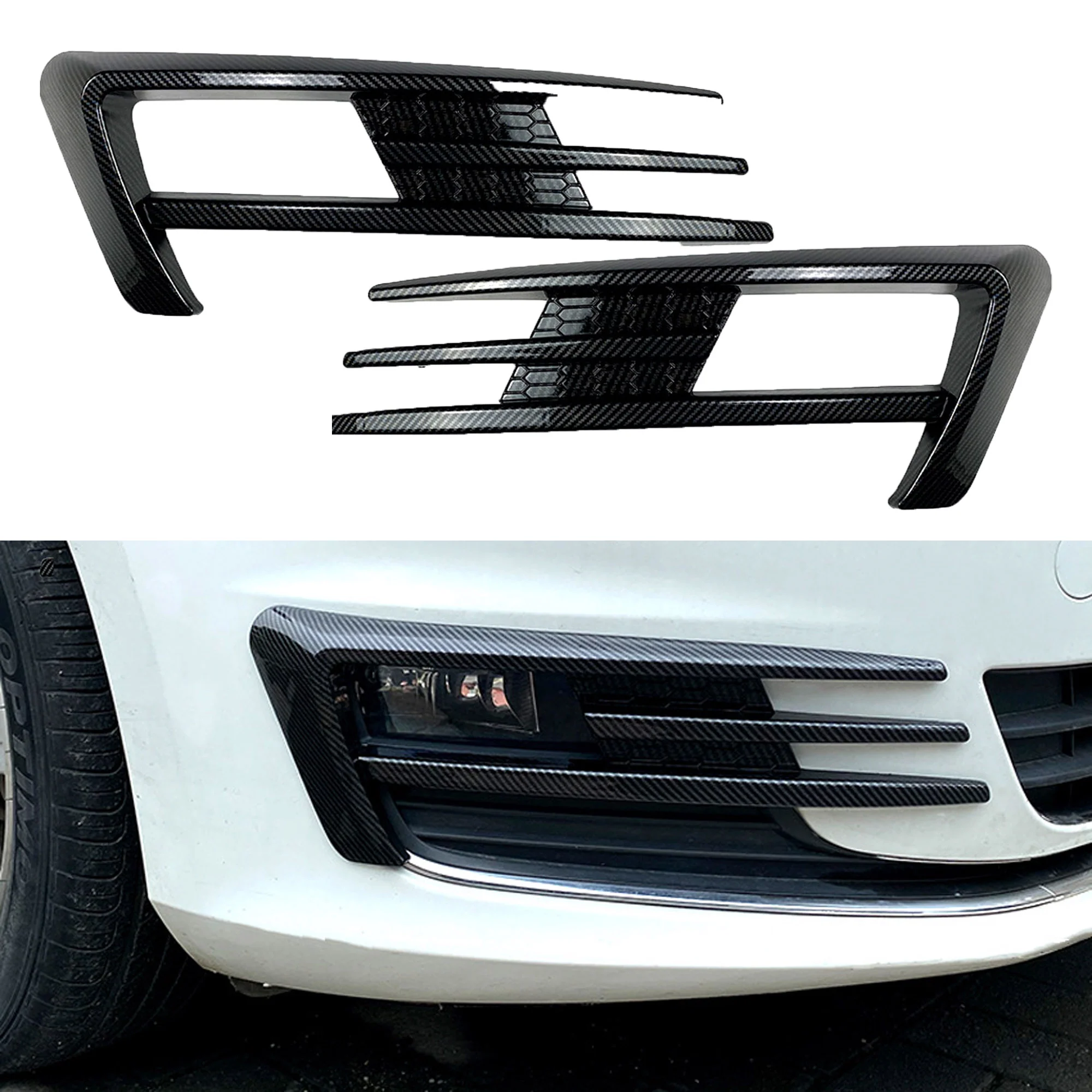 Fog Light Bumper Vent Trim For VW Golf 7 MK7 TSI TDI 2013–2016 Gloss Black - Image 9