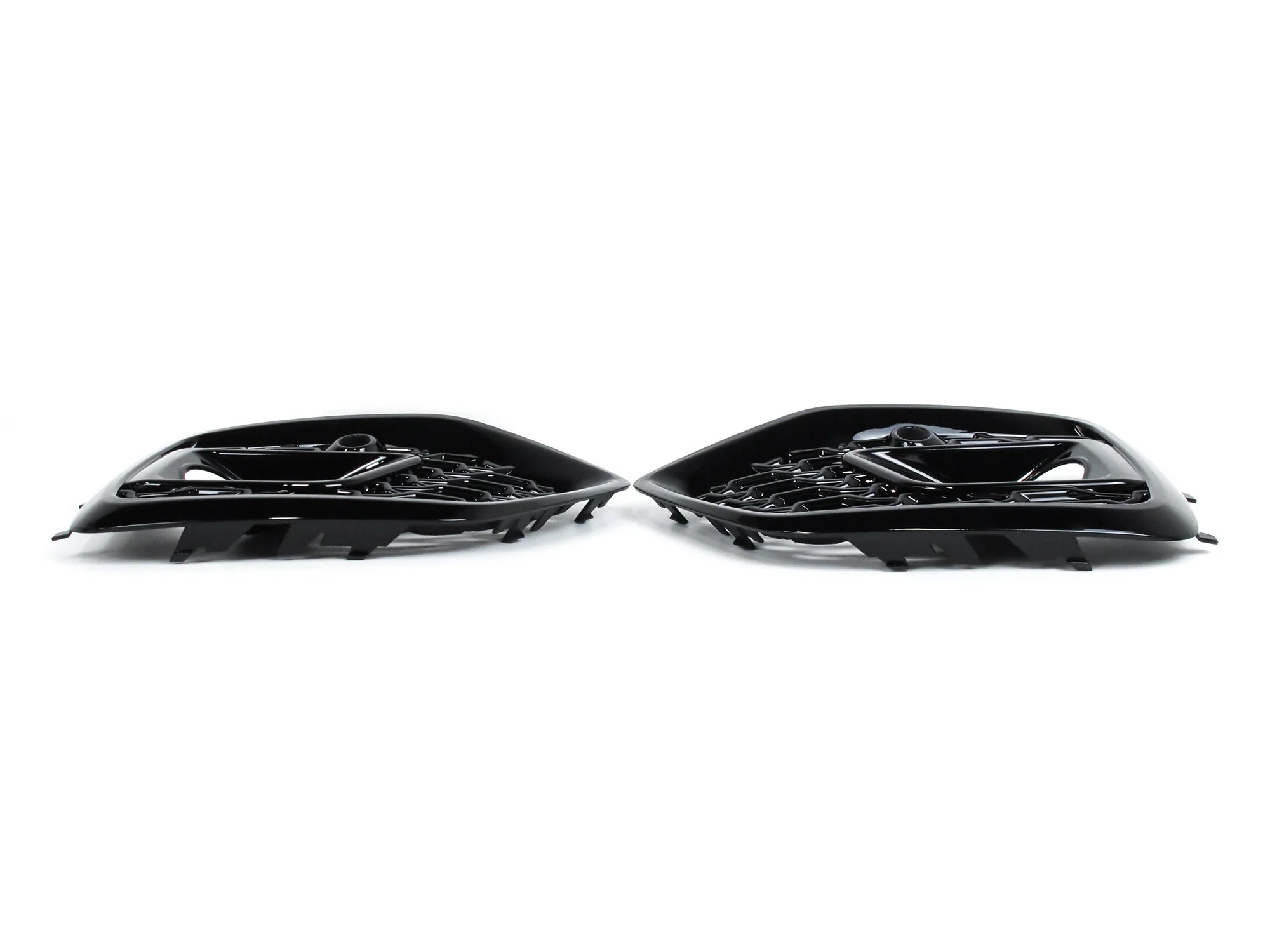 Gloss Black Honeycomb Front Fog Light Grille Cover For AUDI Q5 SQ5 2021-2025 Pair L+R - Image 10