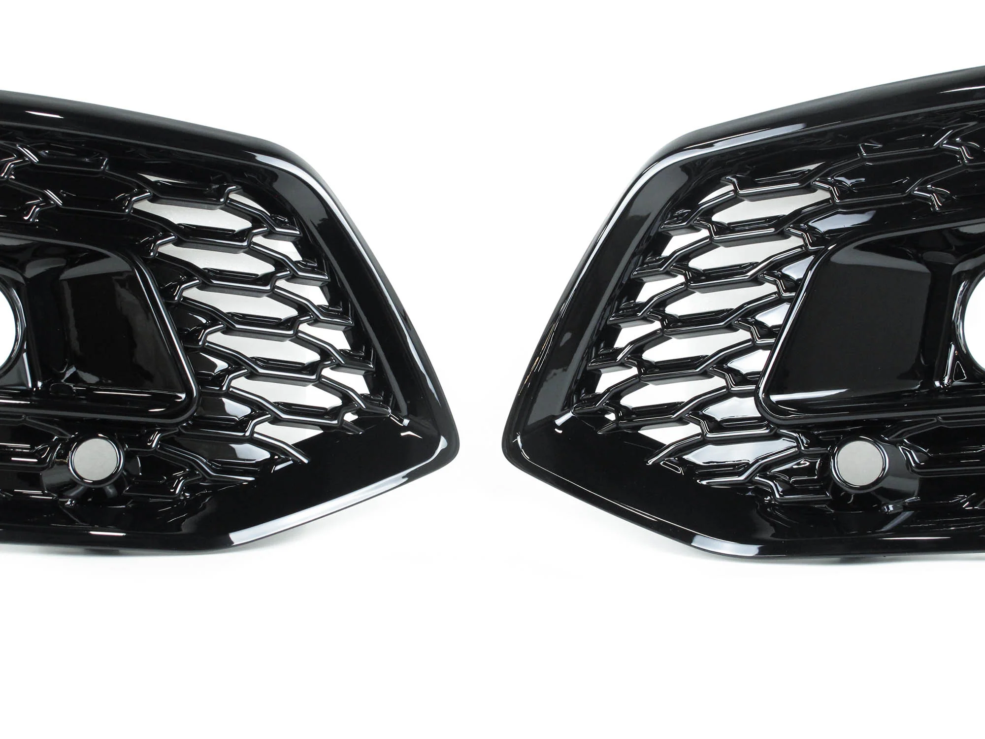 Gloss Black Honeycomb Front Fog Light Grille Cover For AUDI Q5 SQ5 2021-2025 Pair L+R - Image 11