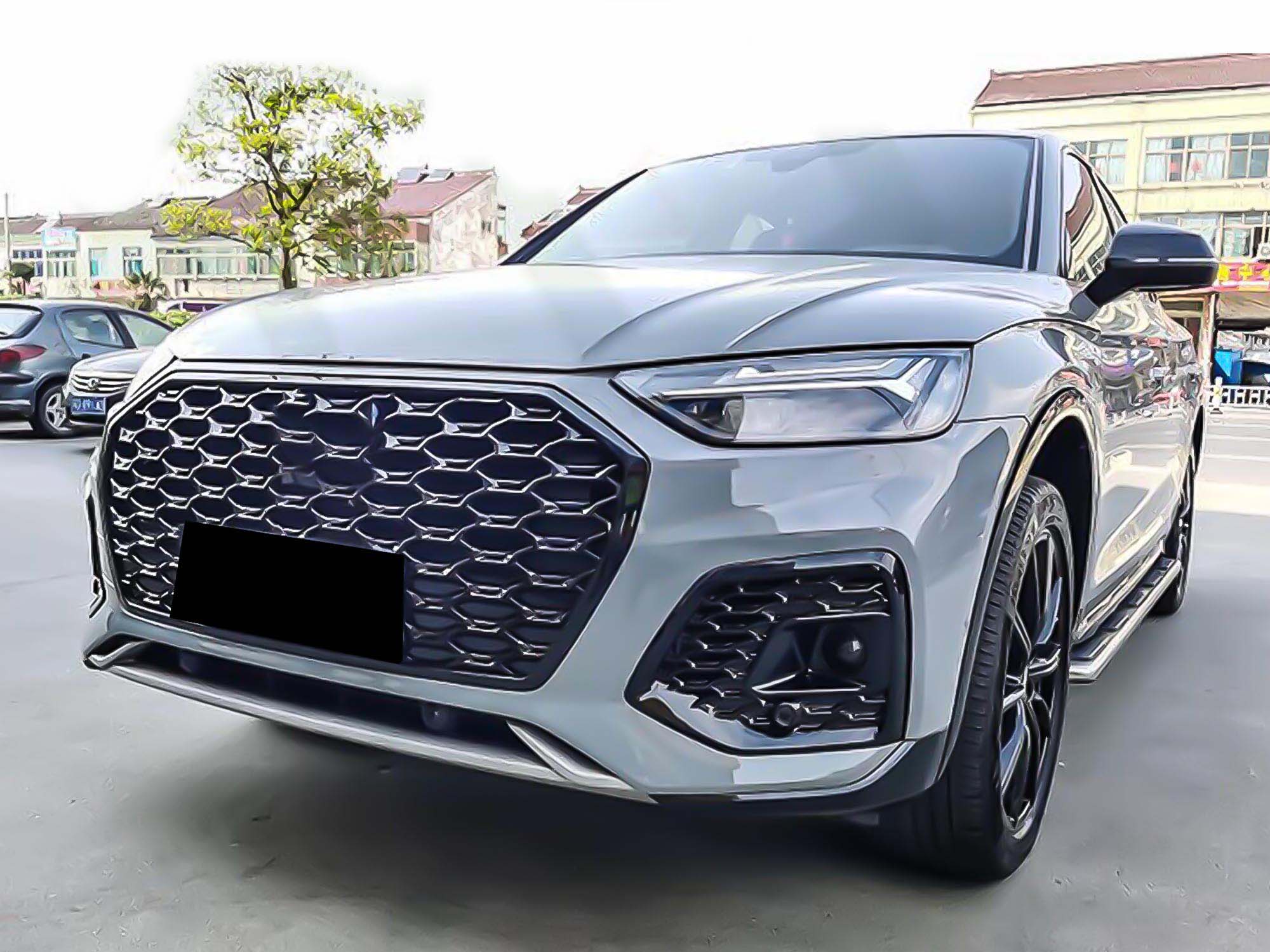 Gloss Black Honeycomb Front Fog Light Grille Cover For AUDI Q5 SQ5 2021-2025 Pair L+R - Image 5