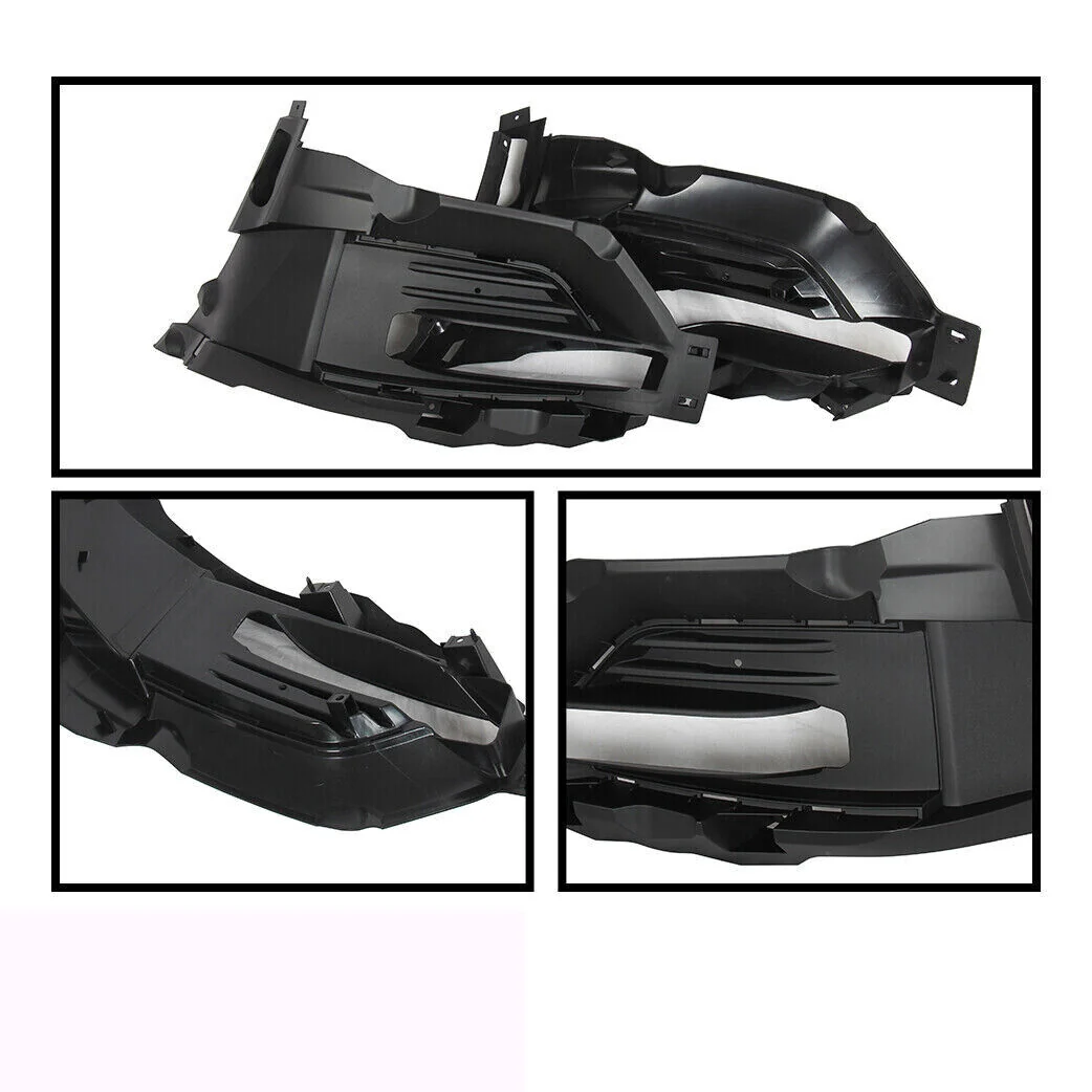 Fog Lights Lamp Trim Cover Assembly Kit 4PCS For 2020-2021 Ford Explorer LED DRL - Image 2