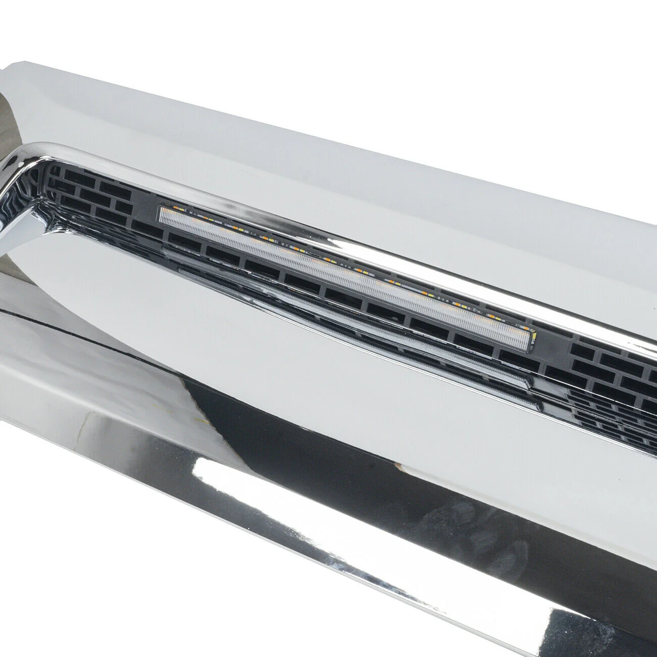 For 14-21 Toyota Tundra Chrome Front Hood Bulge Molding Grille Trim W/Light bar - Image 8