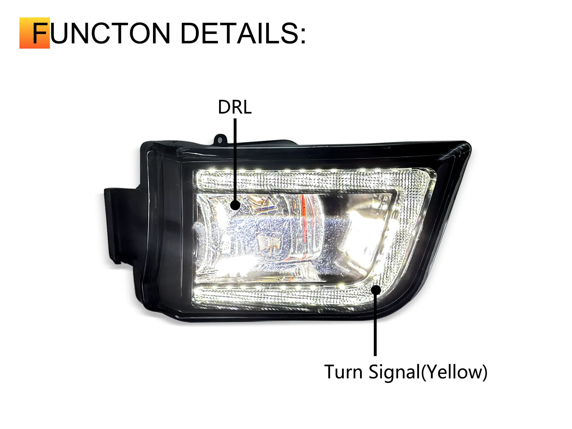 Front Bumper Lamps DRL LED Fog Lights Amber/White for Toyota 4Runner 2003-2005 - Image 14