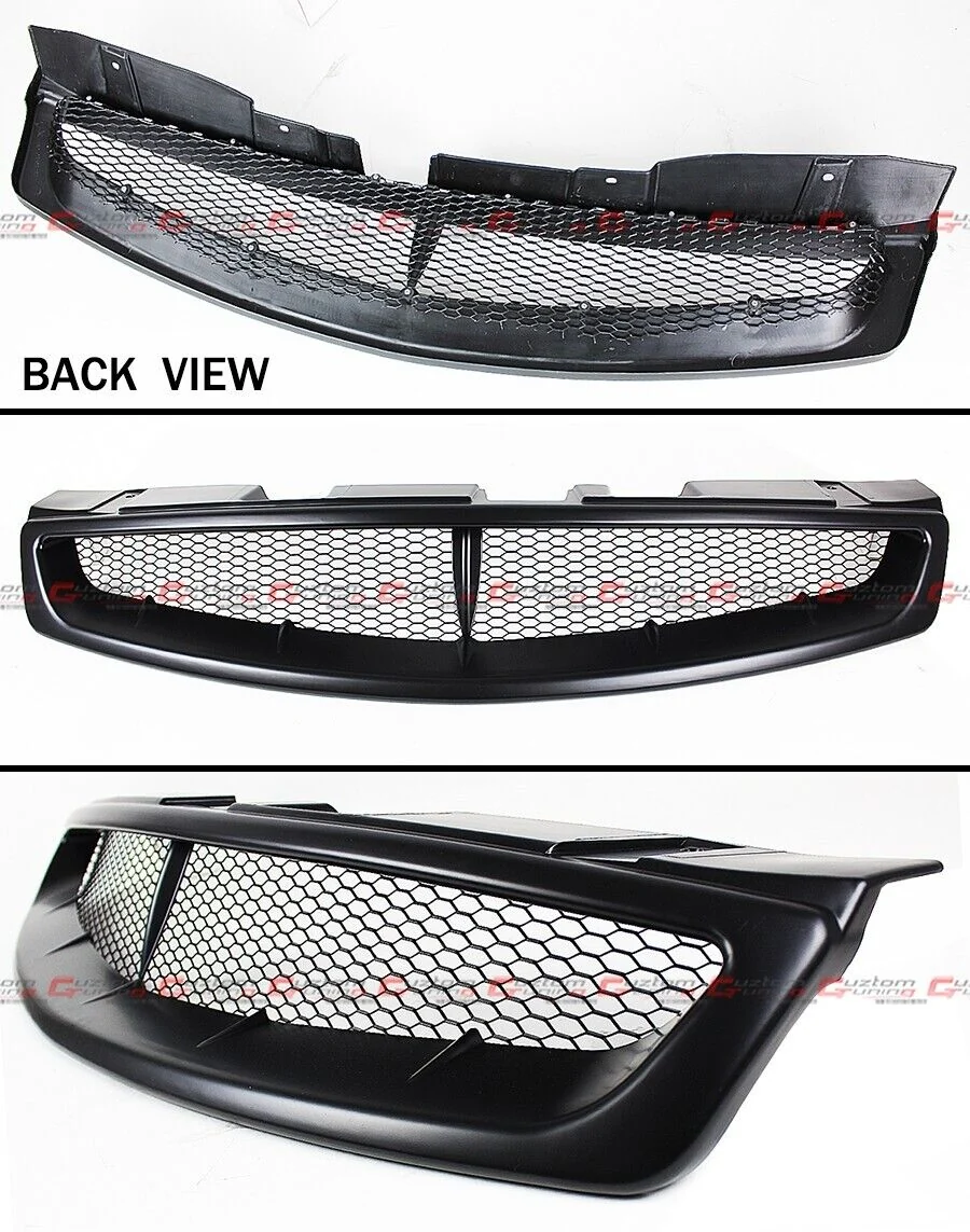 For 2003-2007 Infiniti G35 2-Door Coupe Primer Black Front Bumper Mesh Grille - Image 2