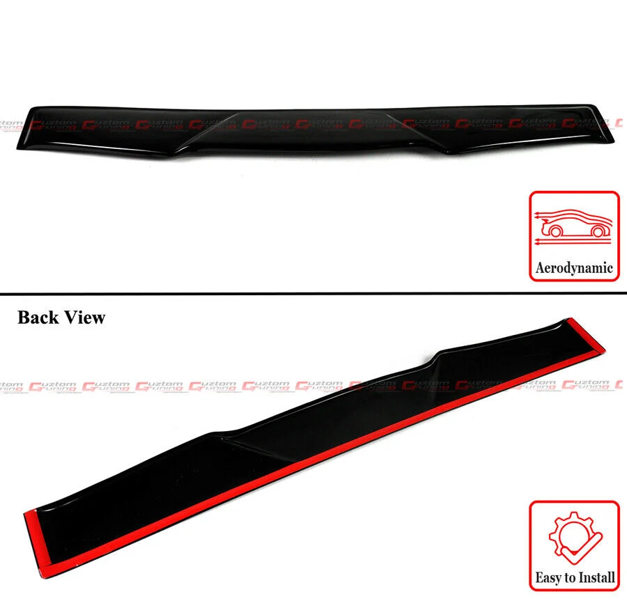 For 2003-2008 Nissan 350Z Z33 Coupe Rear Window Roof Spoiler Wing Wind Deflector Gloss Black - Image 2