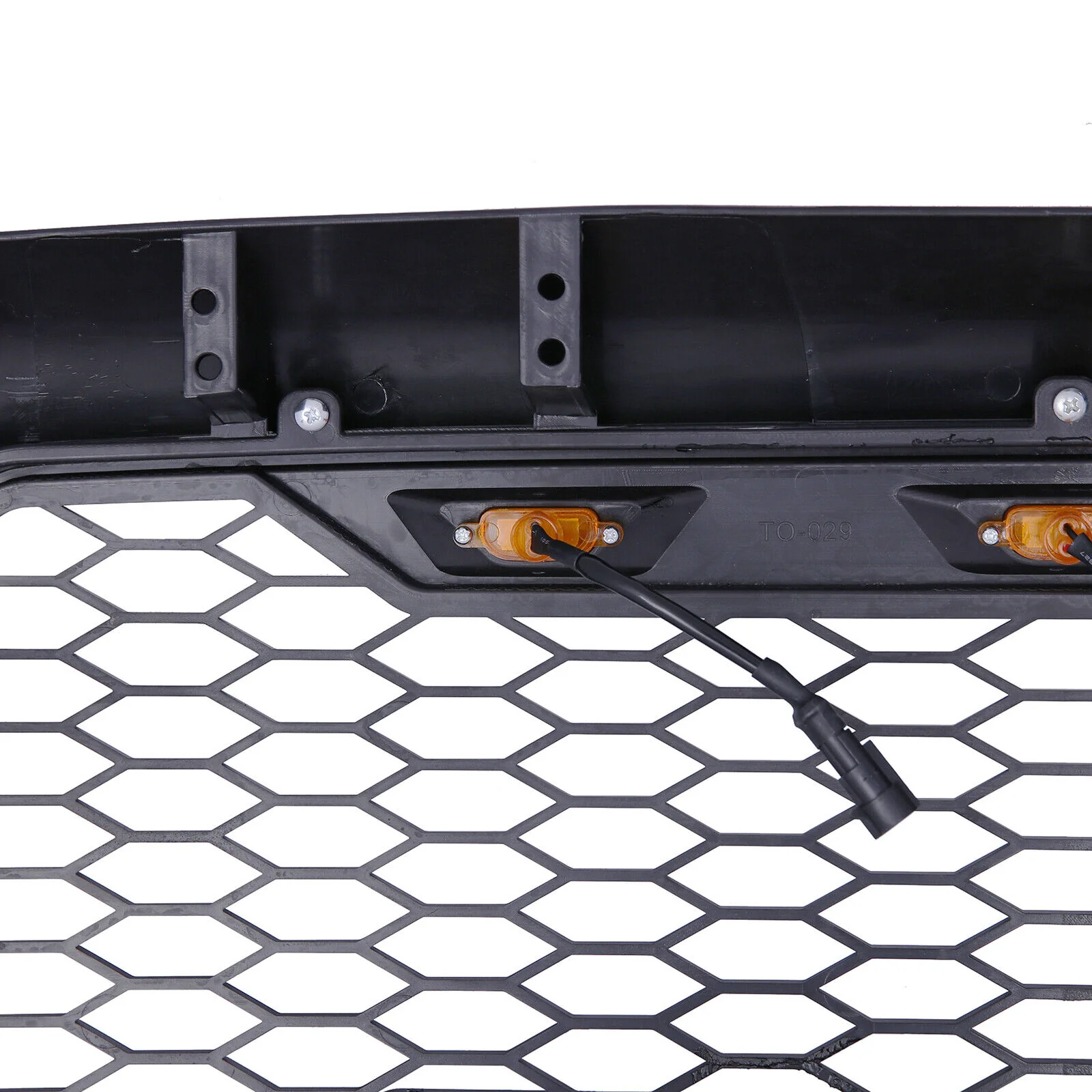 For 2005-2011 Toyota Tacoma Front Bumper Hood Upper Mesh Grille LED Grill Black - Image 10