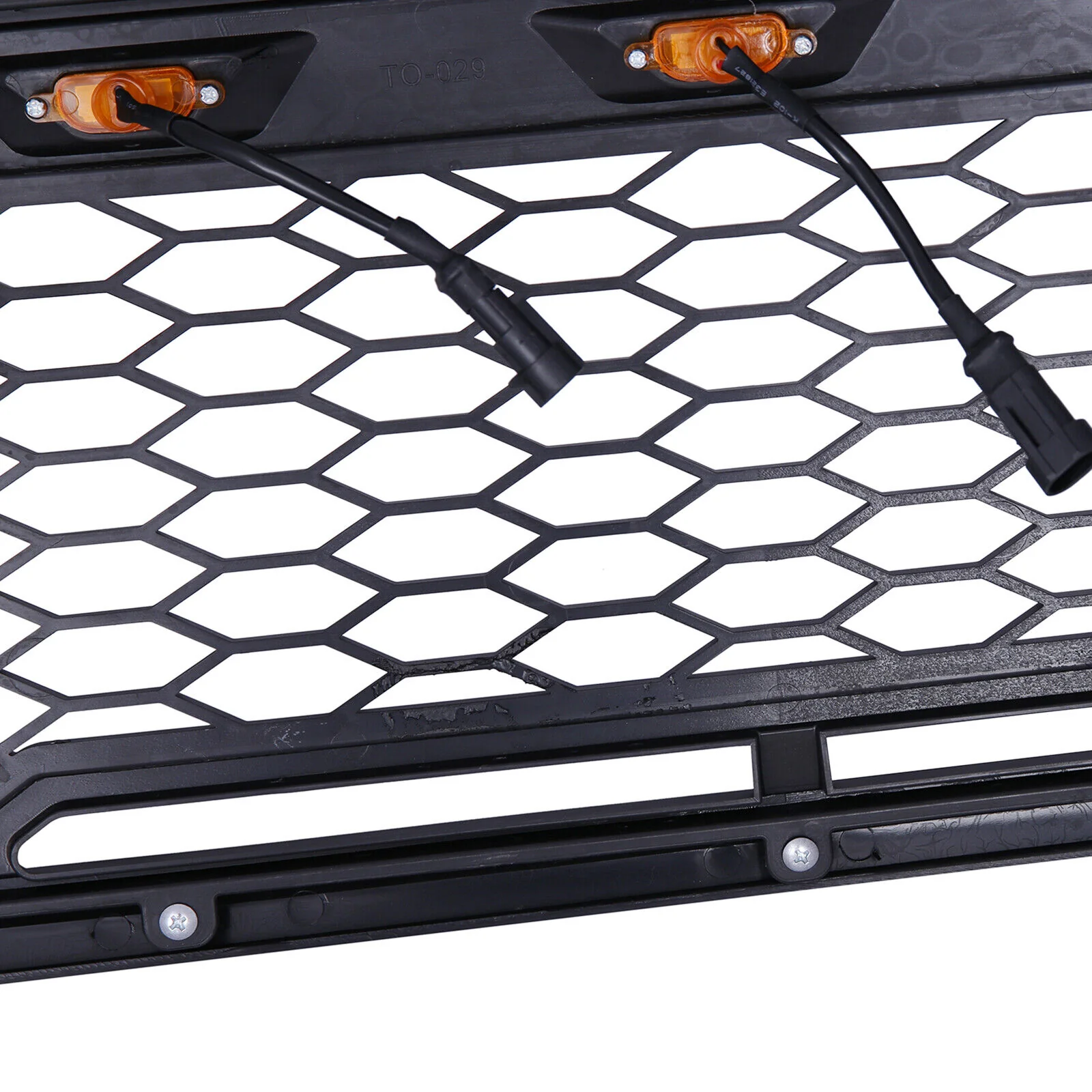For 2005-2011 Toyota Tacoma Front Bumper Hood Upper Mesh Grille LED Grill Black - Image 12