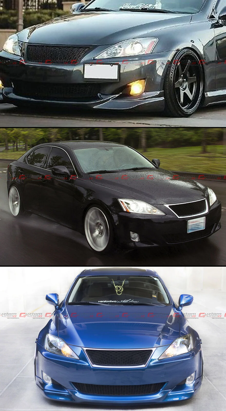 F-Sport Style Front Bumper Honeycomb Grille For 2006-2008 Lexus IS250 IS350 ISF Sedan - Image 4
