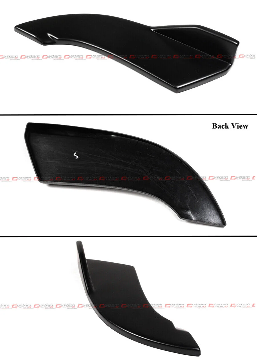 For 2006-2011 Honda Civic Sedan Matte Black Rear Bumper Corner Spats Extension - Image 2