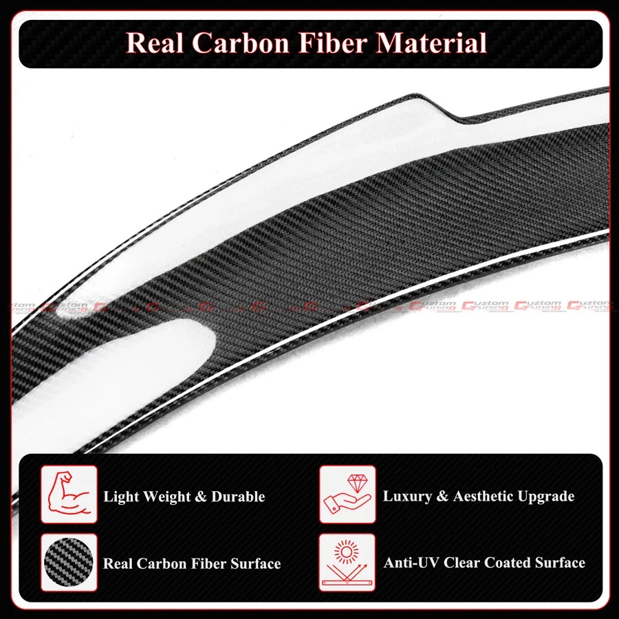 For 2007-2013 BMW E82 125i 135i 1M Real Carbon Fiber Trunk Spoiler Wing - Image 4