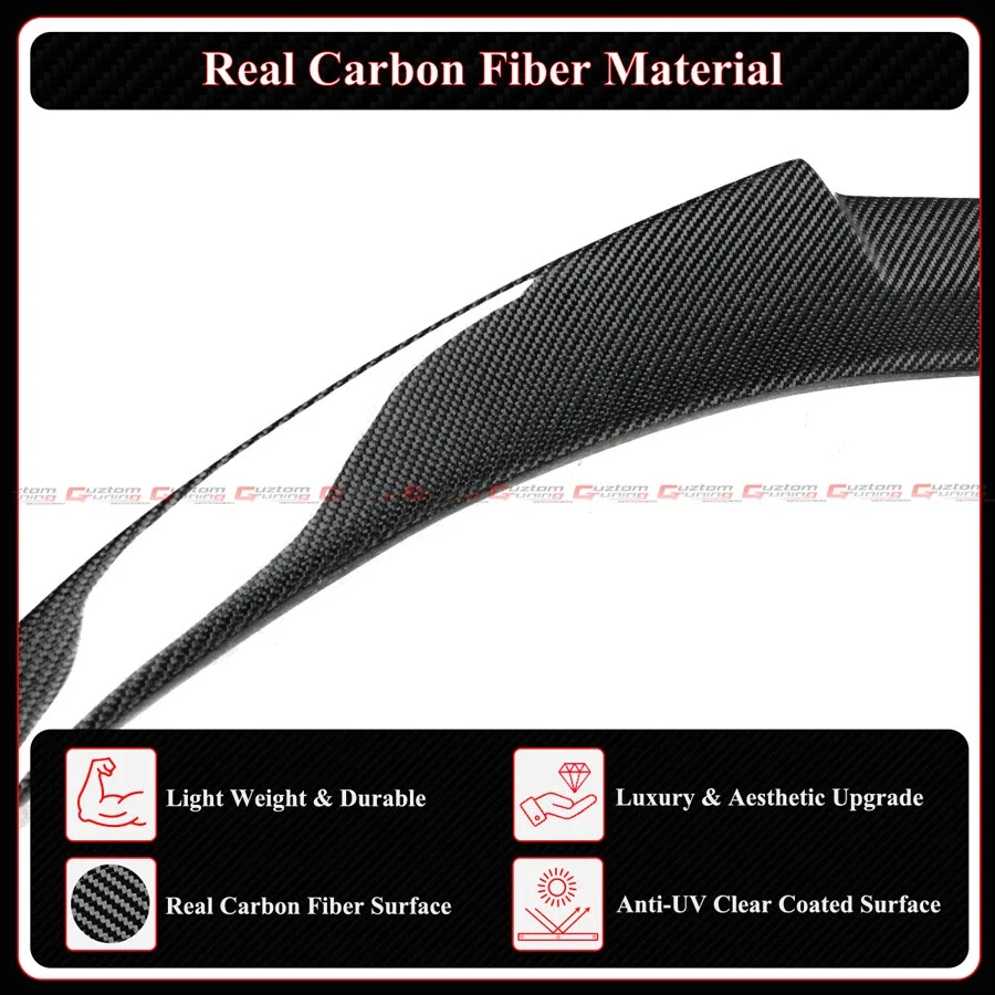 For 2007-2013 BMW E82 125i 135i 1M Real Carbon Fiber Trunk Spoiler Wing - Image 4
