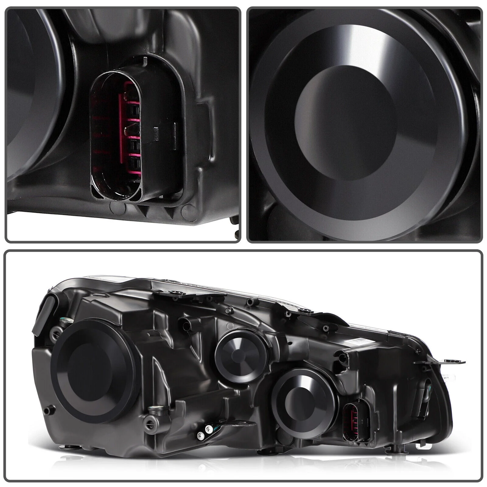 For 2010-2014 Volkswagen GTI Golf Jetta Sportwagen(MK6) Headlights Assembly Pair - Image 7