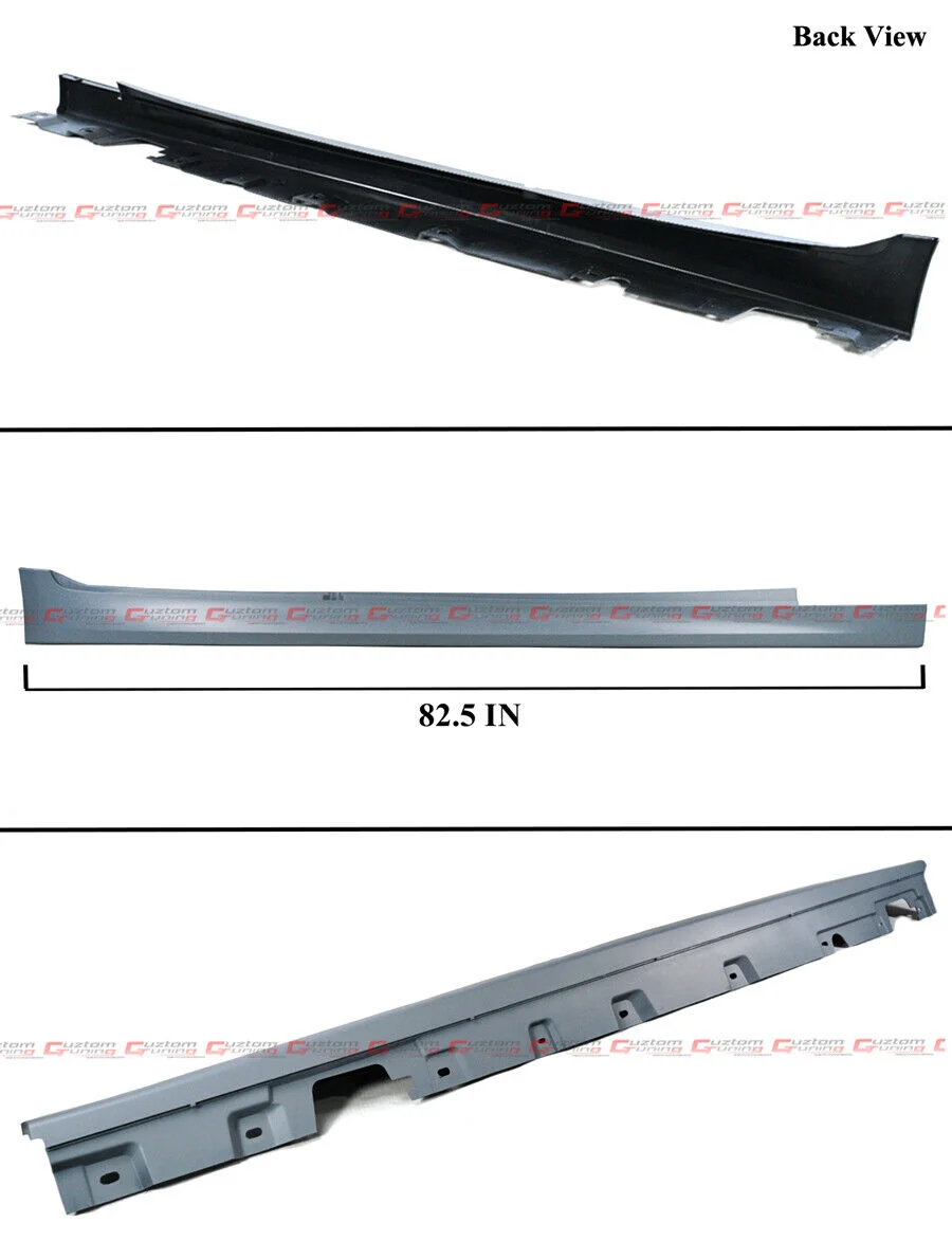 For 2011-2016 BMW F10 5 Series Primer Matt Finish Side Skirt Extensions - Image 2