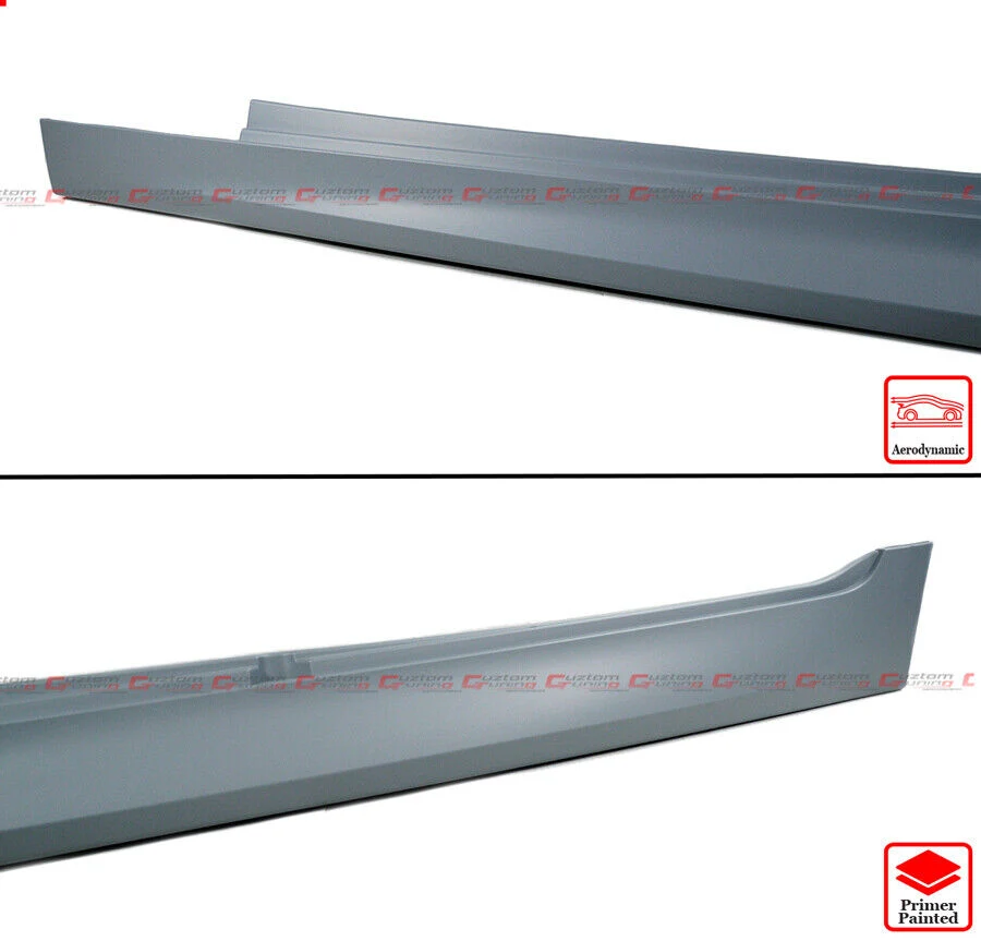 For 2011-2016 BMW F10 5 Series Primer Matt Finish Side Skirt Extensions - Image 3
