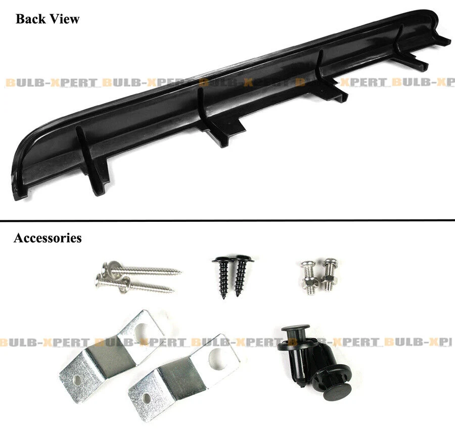 For 2011-2017 Toyota Sienna SE JDM MP Style PU Shark Fin Rear Bumper Lip Diffuser - Image 2