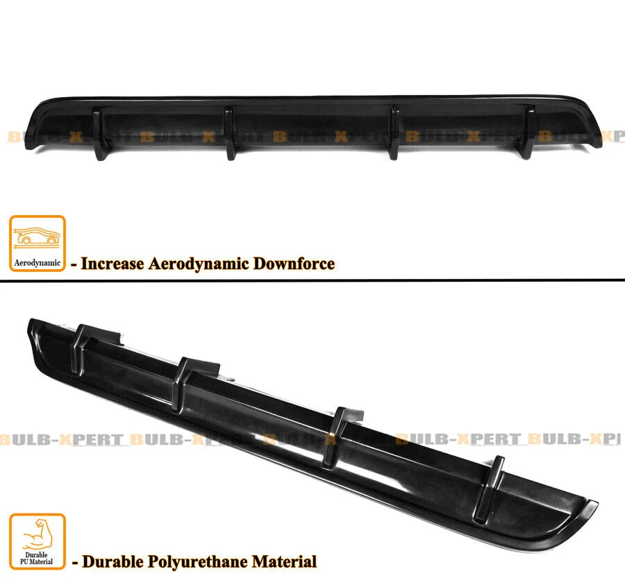 For 2011-2017 Toyota Sienna SE JDM MP Style PU Shark Fin Rear Bumper Lip Diffuser - Image 3