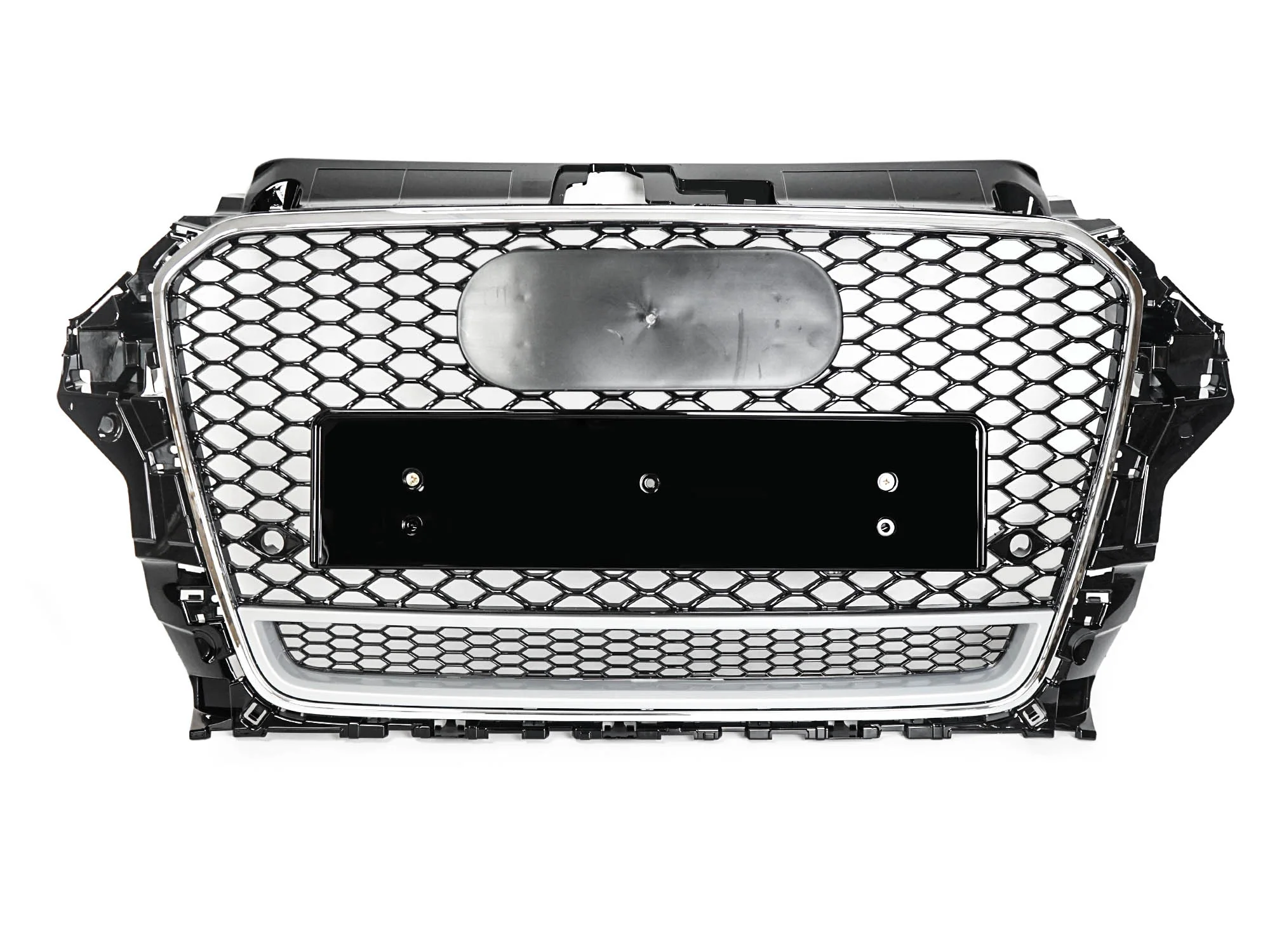 For 2014-2016 Audi A3 S3 Grille RS3 Style Honeycomb Mesh Chrome Frame - Image 4