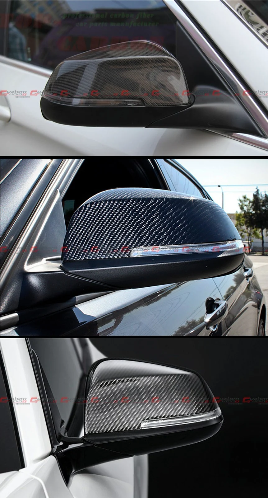 For 2014-2017 BMW F06 F10 F01 LCI Real Carbon Fiber Mirror Covers Cap Replacement - Image 4
