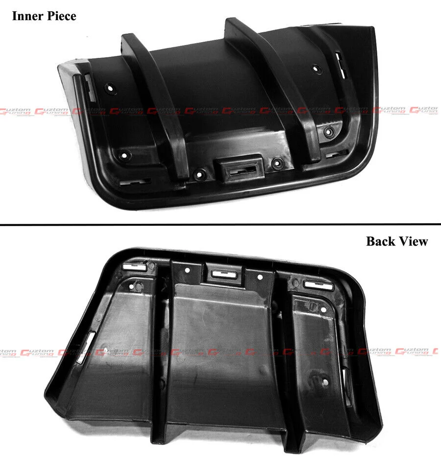 For 2014-2019 Corvette C7 Z06 STG 3 Big Fin Matt Black Rear Bumper Diffuser Kit - Image 5