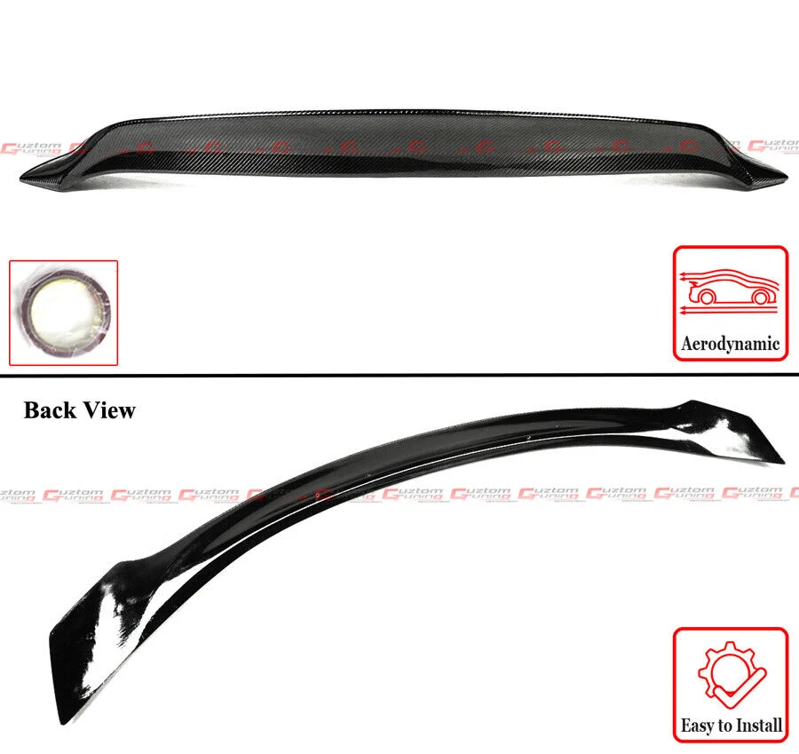 For 2014-2024 Maserati Ghibli ASP Style Real Carbon Fiber Highkick Trunk Spoiler - Image 2