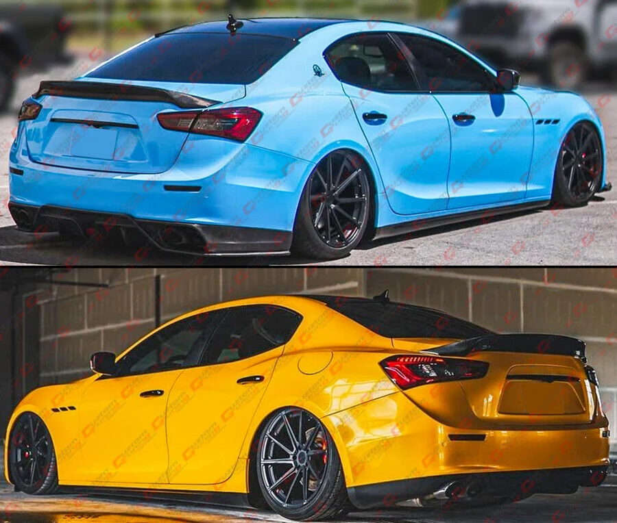 For 2014-2024 Maserati Ghibli ASP Style Real Carbon Fiber Highkick Trunk Spoiler - Image 3