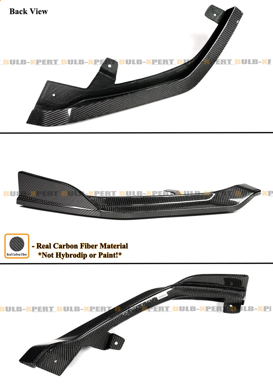 For 2015-2019 Lexus RC F RCF CTM Design Real Carbon Fiber Front Bumper Lip Splitter - Image 3