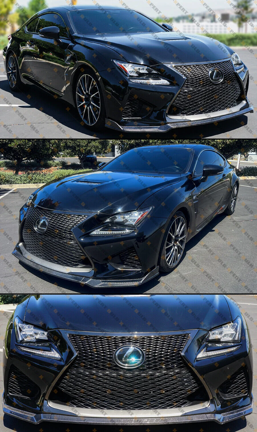 For 2015-2019 Lexus RC F RCF CTM Design Real Carbon Fiber Front Bumper Lip Splitter - Image 4