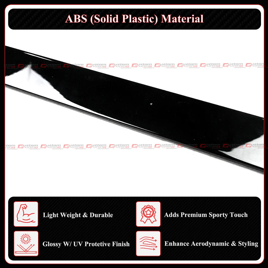 For 2015-2021 Mercedes Benz W205 C300 C43 AMG CMT Gloss Black Side Skirt Extension - Image 4